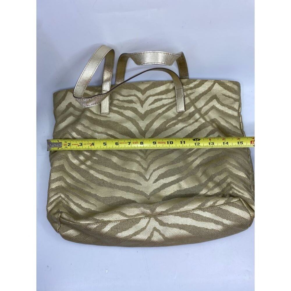 MICHAEL KORS Gold Tan Large Inter Woven Tote Bag - Picture 7 of 16